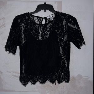 Black lace top